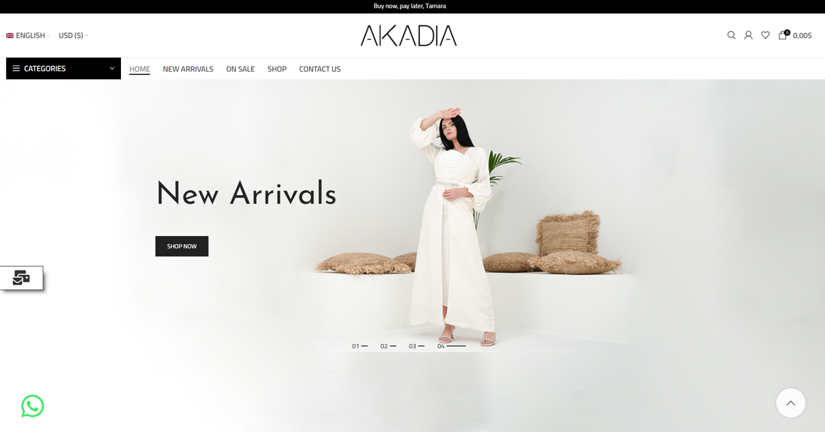 تصميم وتطوير متجر أكاديا – Akadia Fashion للأزياء الفاخرة 1 Akadia